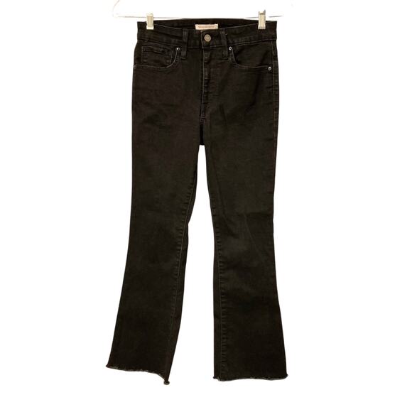 Levi's Black Women's 725 High Rise Raw Hem Bootcut Size 27 - Picture 1 of 11